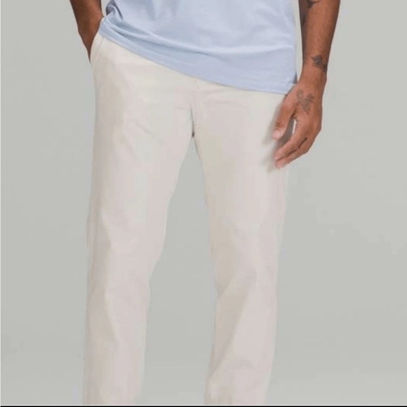 Lululemon Commission Slim Fit Pants 32x31 White Opal Ventlight Breathable Casual - Picture 1 of 13